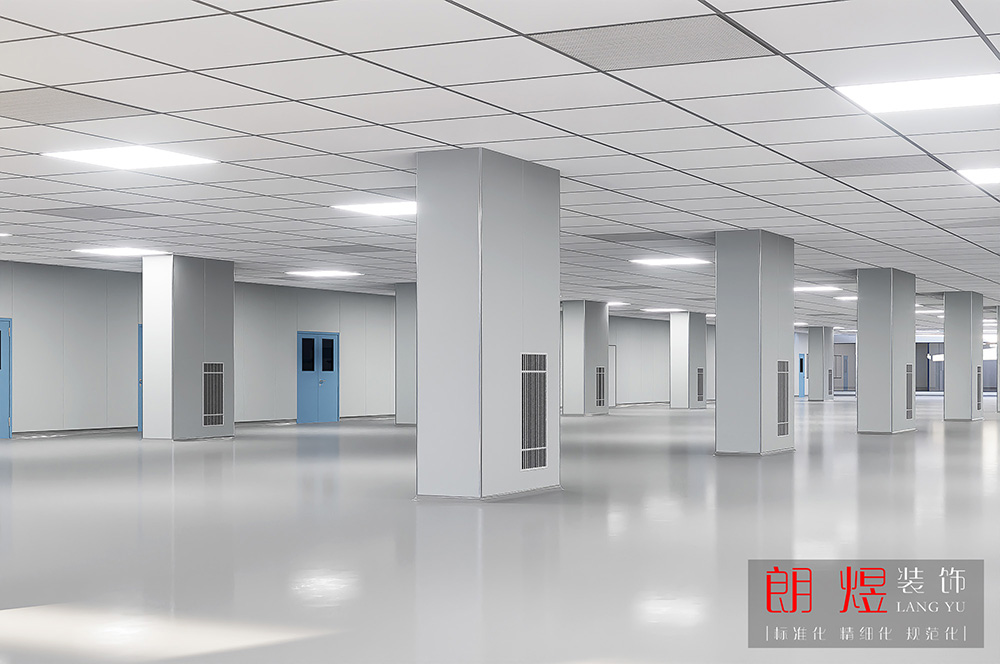 3000平電子車間無塵廠房裝修效果圖