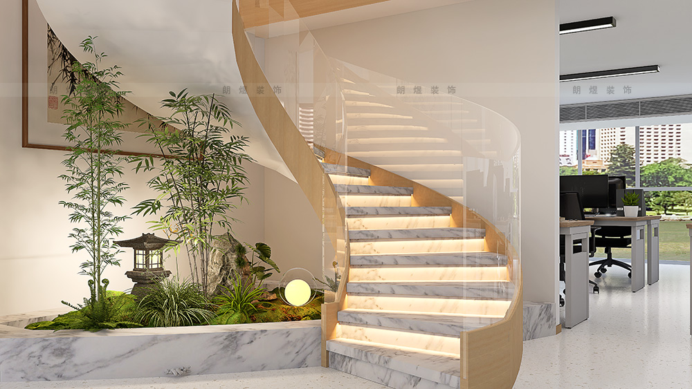 辦公室夾層旋轉(zhuǎn)樓創(chuàng)意設(shè)計與微景造型效果圖