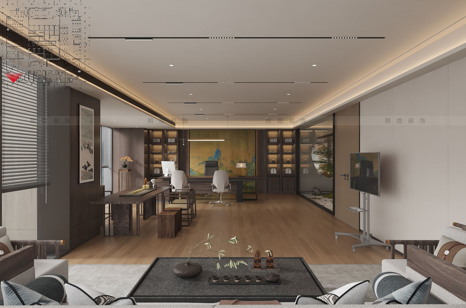董事長(zhǎng)辦公室裝修效果圖/1
