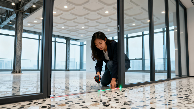 辦公室裝修現場測量